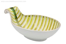 RARE 1950s Stig Lindberg Studio Scroll Leaf Bowl 21cm Hand Painted Alf Jarnestad