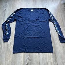 Vintage 90s Strongbow Ice Blue Long Sleeve Promo T Short 21” Pit To Pit