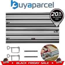 Einhell 4502118 Aluminium Saw Guide Rails 2 x 1.0m 1000mm + Bar + Clamps + 