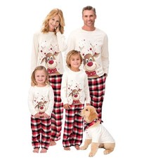 CHRISTMAS PYJAMAS MATCHING FAMILY PJ SETS FOR MENS LADIES KIDS BABY PET DOG