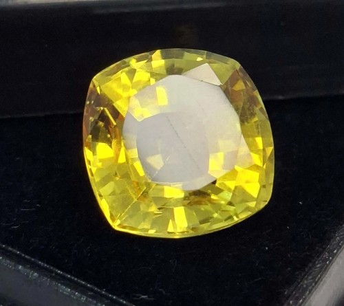 Cushion cut natural yellow - cushion,