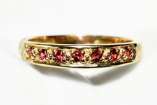 Sunset Sapphire 9ct Gold Eternity Band Ring Size N