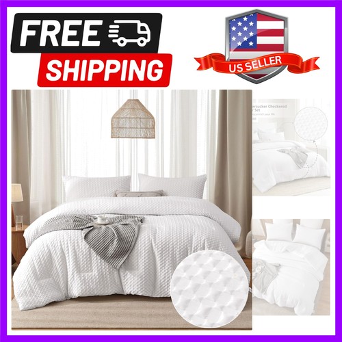 White comforter set waffle - comforter,