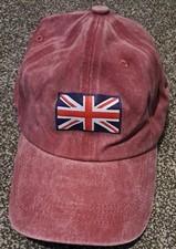 UNION JACK FLAG  BASEBALL CAP☆ New☆ Adjustable☆BLACK, MAROON or NAVY☆