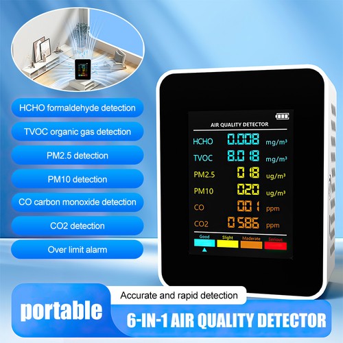 6in1 portable lcd co2 meter - portable,