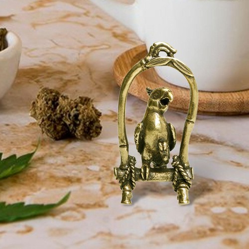 Brass bird sculpture cage - bird,