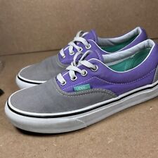 Vans Era Pumps Trainers Size Uk 3 Purple Turquoise In Very Good Condition