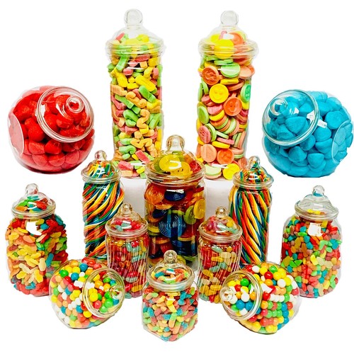 Plastic sweet jars diy - 14,