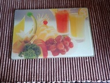 GLASS CHOPPING BOARD / TABLE CENTRE PIECE - PATTERNED - LOOK