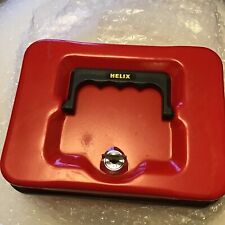 Red Metal Helix Cash Box With lift out compartment and one Key 