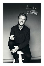 Tom Felton Draco Malfoy Signed A4 Photo Print Harry Potter Autograph Thomas