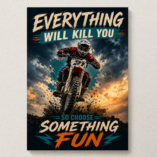 Motorbike quote poster print - quote,