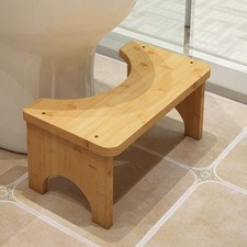 Sturdy Bamboo Toilet Stool For