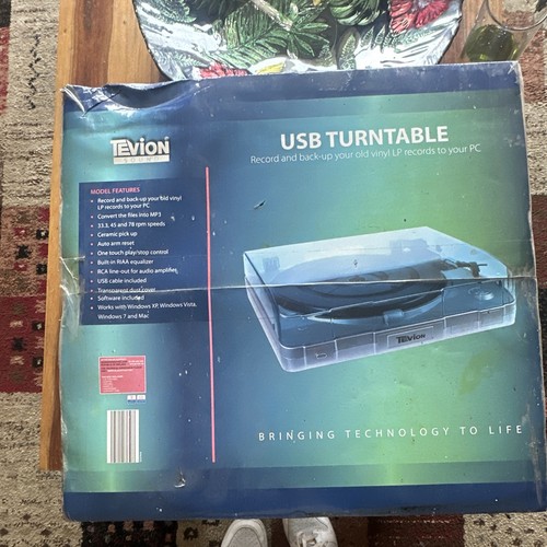 Tevion usb turntable - tevion, blue