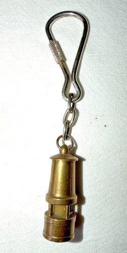 Vintage brass miners lamp - brass,