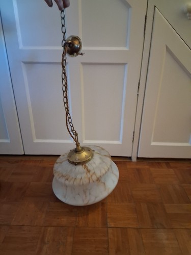 Vintage light fitting opaque - fitting,