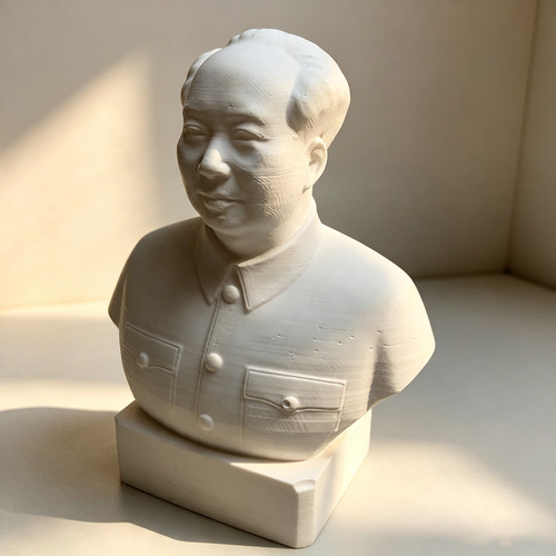 Great man gypsum bust memorial - man,