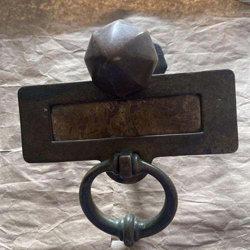 Vintage brass letterbox plate - vintage,