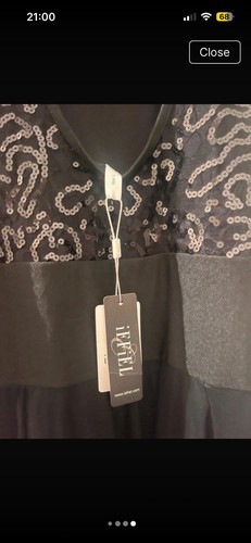 Lefiel black sequin halter - sequin,