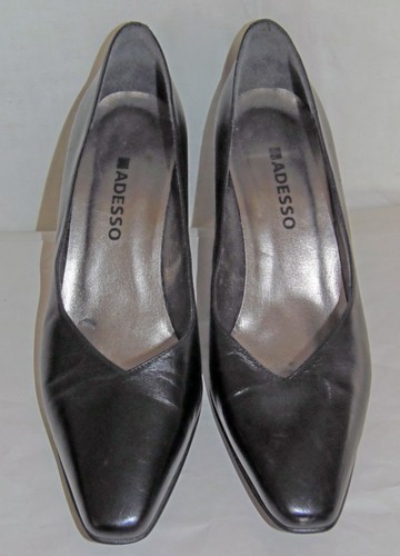 Adesso black leather court - black,