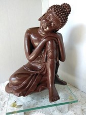 Thai Buddha Meditating Resin Figurine Sculpture Ornament Statue 16cm Height