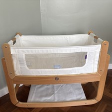Snuzpod 2 baby crib, neutral with mesh window and mattress