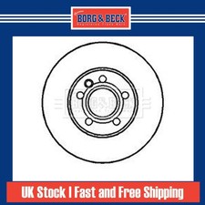 2x Brake Discs Vented For VW