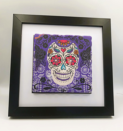 Framed purple talavera cm - 10,