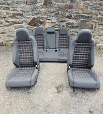 VW Golf GTI MK5 Complete Front And Rear Tartan Cloth Seats 2004-2009 VW Caddy