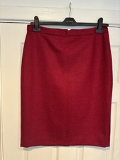 Pure 100% Wool Skirt Red Lined