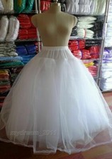 3 or 8 Layers White Tulle Hoopless Wedding Dress Underskirt/Underdress Petticoat