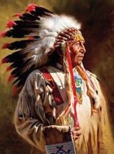 NATIVE AMERICAN INDIAN (7) CROSS STITCH CHART