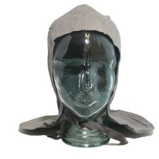 Vintage Swedish military surplus grey cotton helmet liner inner