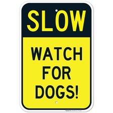 Dogs At Play Sign, Slow Watch