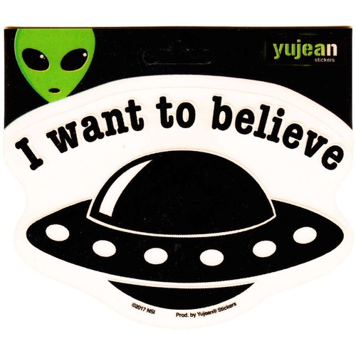 Want believe ufo die cut - want, die-cut