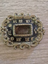 Victorian Black Enamel & Gold