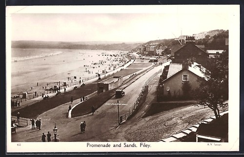 Filey promenade and sands - and,