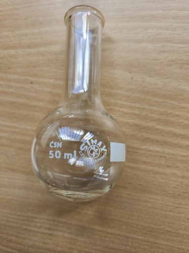 50ml glass round bottom long - round,