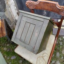 Antique pine painted wall cupboard