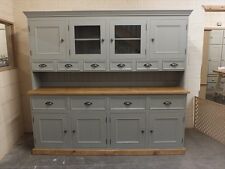 RUTLAND PAINTED 7FT 4 DOOR DISPLAY DRESSER- RECLAIMED TOP- BESPOKE AVAILABLE