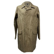 A.P.C. Hidden-Closure Raincoat with Pockets in Beige Polyester