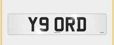 private number plate Y9ORD on