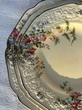 Crown Ducal “Florentine Rosalie”Art Deco Gilt Dinner Set for 6Rare 1930s Antique