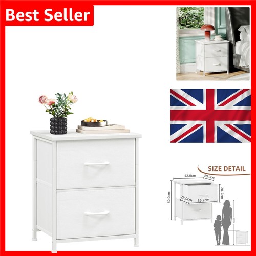 White bedside table - white, nightstand