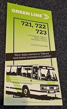 London Country Green Line Coach Timetable. Routes 721, 722, 723. 1985. TA