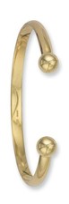 Gold Torque Bangle Men's Solid