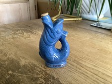 Small Dartmouth Pink Plymouth 4" Blue Gurgle Fish Jug