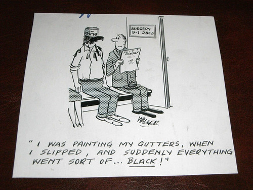 Original ink cartoon comic - cartoon,