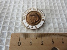 BRITISH VISQUEEN SAC SEA ANGLING CLUB fishing vintage pin badge   (# AG3)