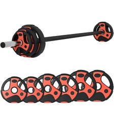 SPORTNOW 20kg Adjustable Barbell Weights Set for Home Gym Strength Training